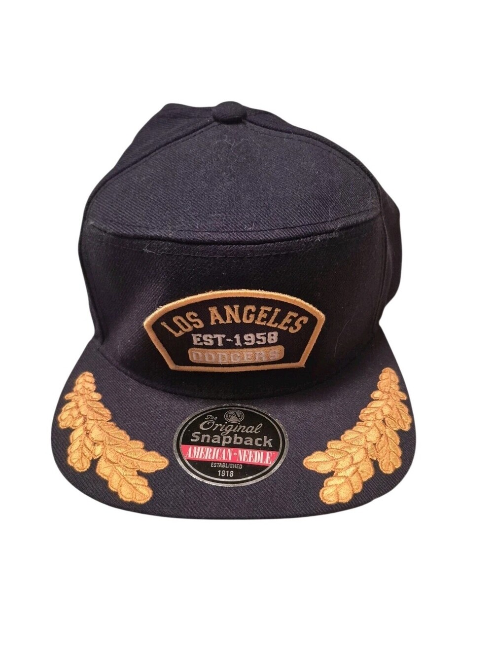 LA Dodgers Cooperstown American Needle Original Snapback Black Snapback Cap Hat